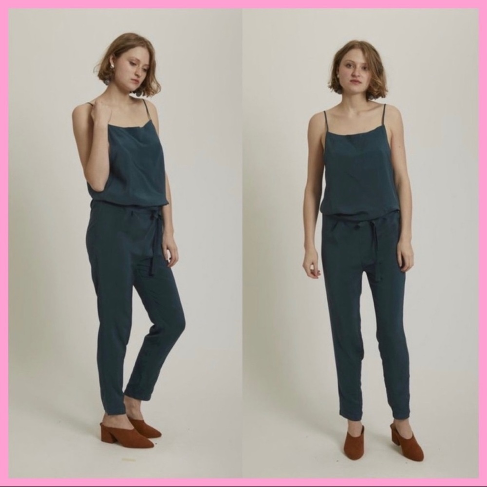 HUMANOID | NWT Blen Ocean Blue Viscose Jumpsuit